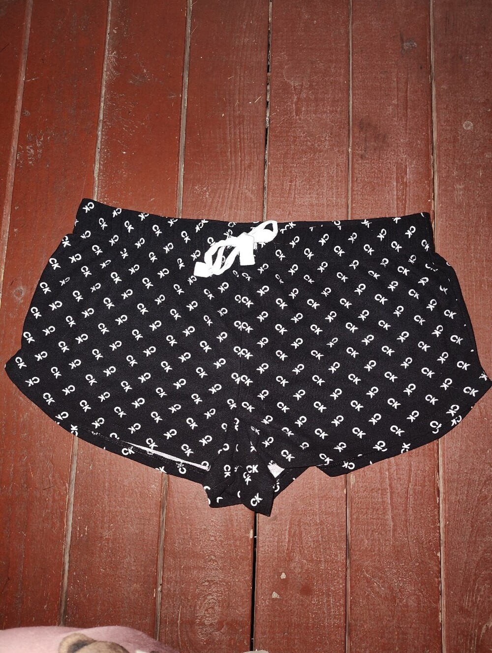 Calvin Klein Black and White Lounge Shorts